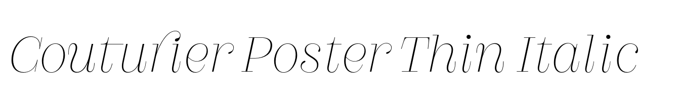 Couturier Poster Thin Italic